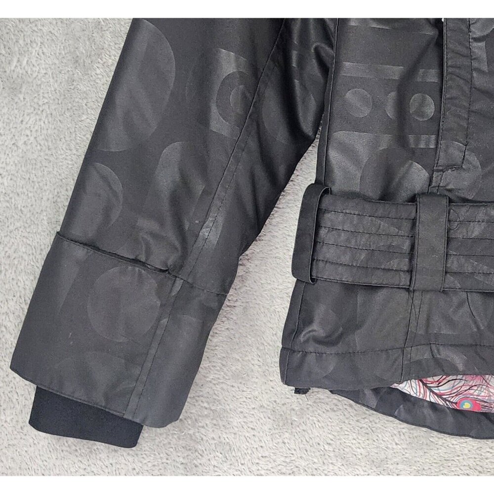 Five Fifty Five Jacket Womens Medium Black Retro Full Zip Long Sleeve Coat - Picture 12 of 14